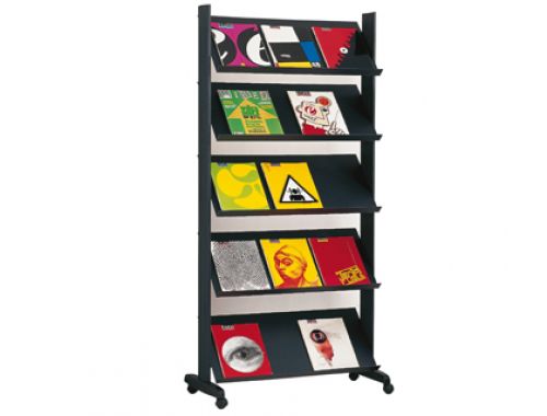 Expositor paperflow de solo metalico preto com rodas 1650 x 380 x 825 mm , Paperflow , 34810 , 3660141238938